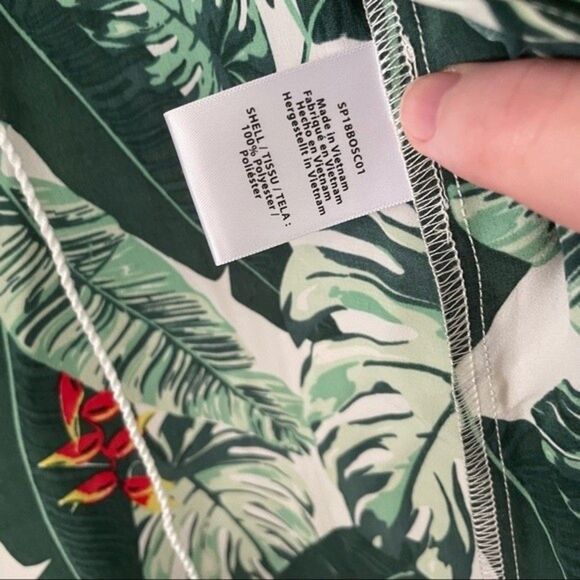 Rachel Zoe Palm Leaf Print Kaftan Duster Cover Up Kimono - Picture 8 of 8